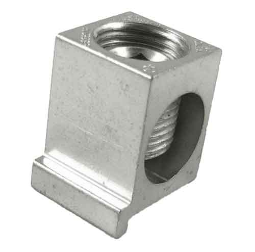 BTP350 350 kcmil Box or Collar connector lug with 1/4-20 threaded mounting hole and Turn Prevent rib 350kcmil -6AWG